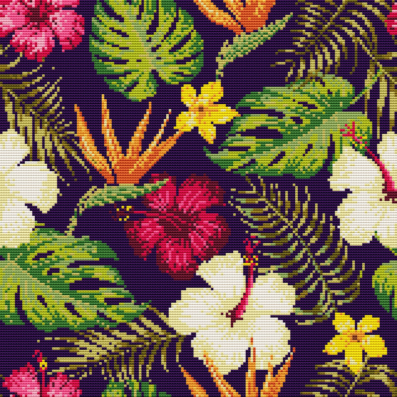 Typically Tropical Needlepoint Tapestry Digital Download Chart